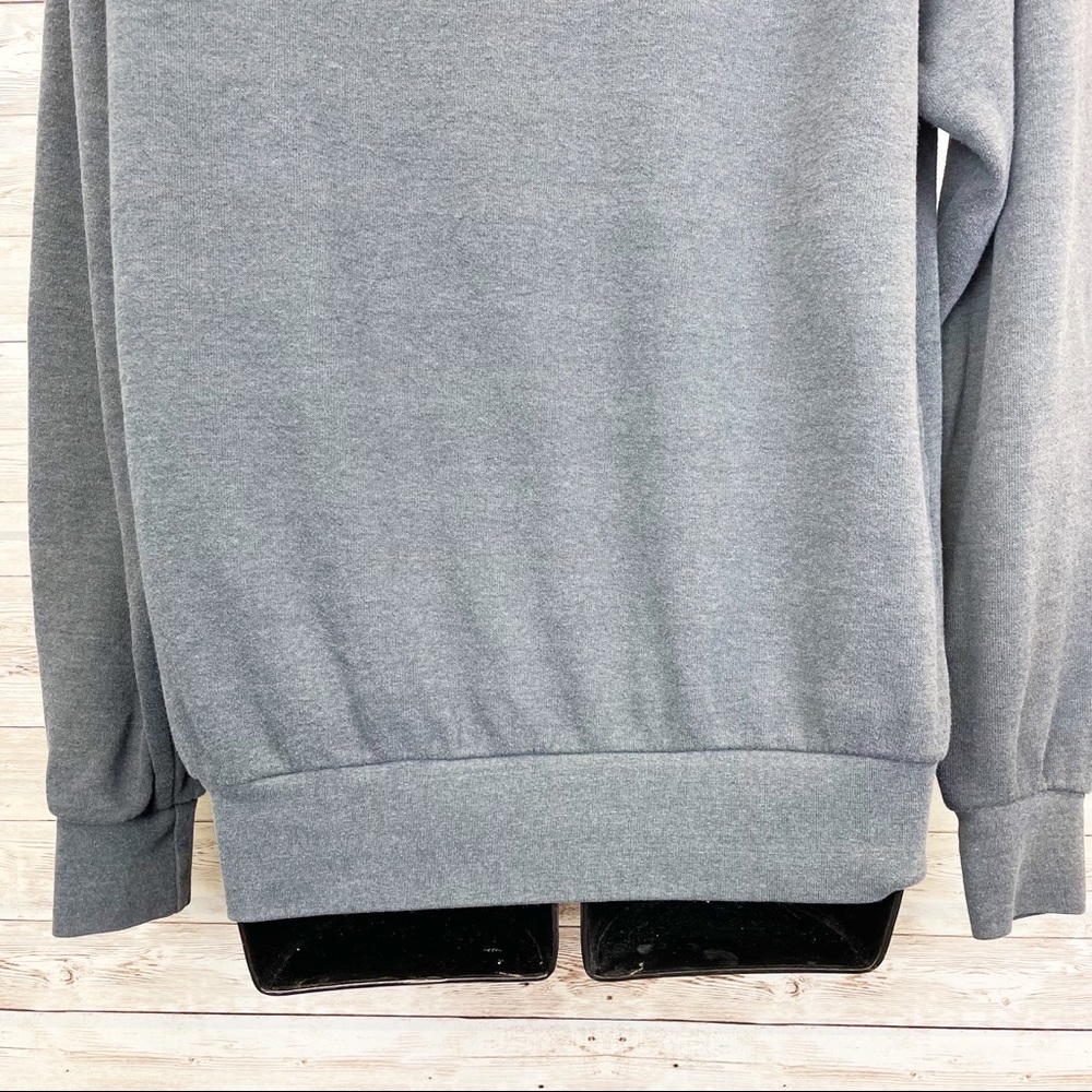 AVIATOR NATION Rainbow Embroidered Charcoal Gray Pullover Sweatshirt - Picture 9 of 10